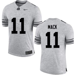 Men's Ohio State Buckeyes #11 Austin Mack Gray Nike NCAA College Football Jersey Real GPV8844NR